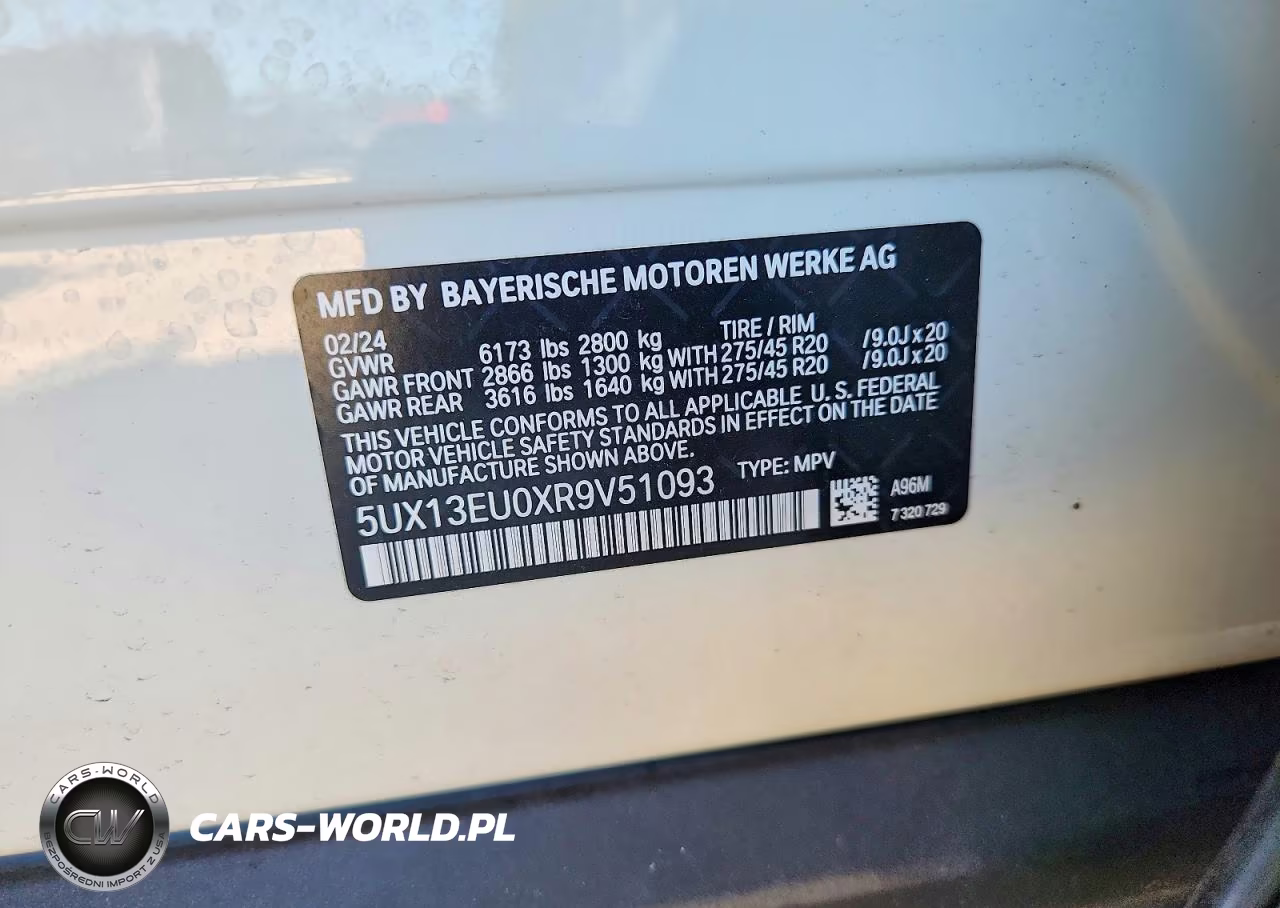 2024 BMW X5 Sdrive 40I VIN:5UX13EU0XR9V51093 - 13