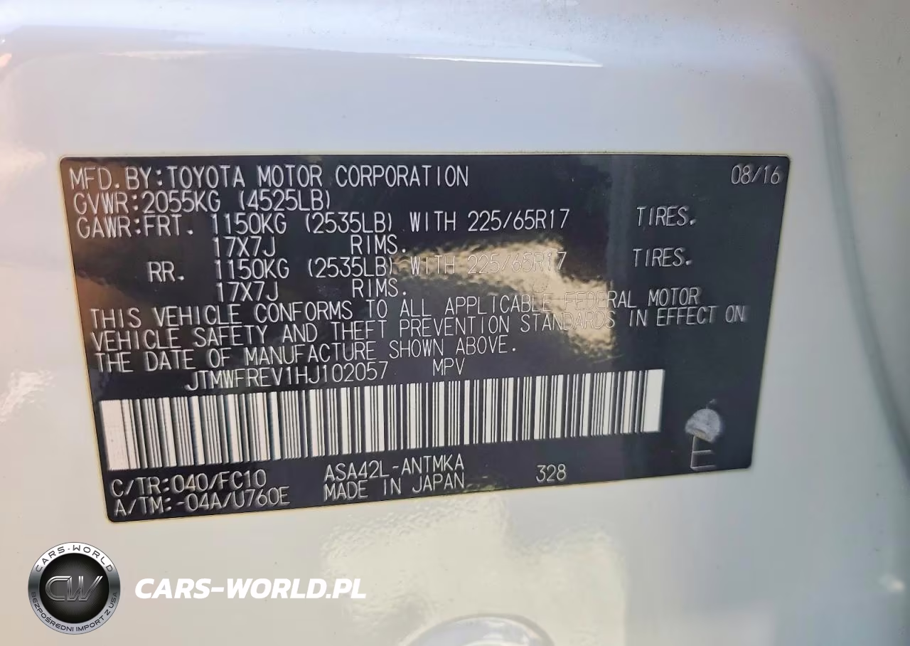 2017 Toyota Rav4 Xle VIN:JTMWFREV1HJ102057 - 13