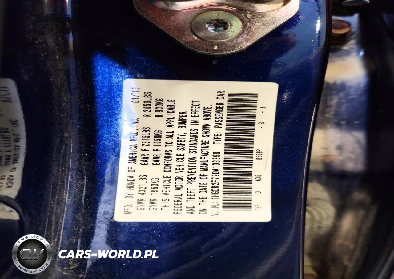 2013 Honda Accord Ex VIN:1HGCR2F79DA103390 - 12