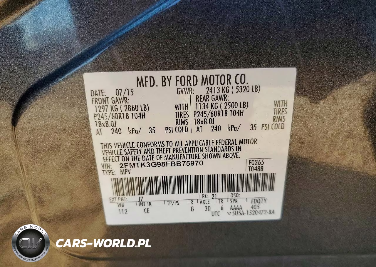 2015 Ford Edge Se VIN:2FMTK3G98FBB75970 - 13