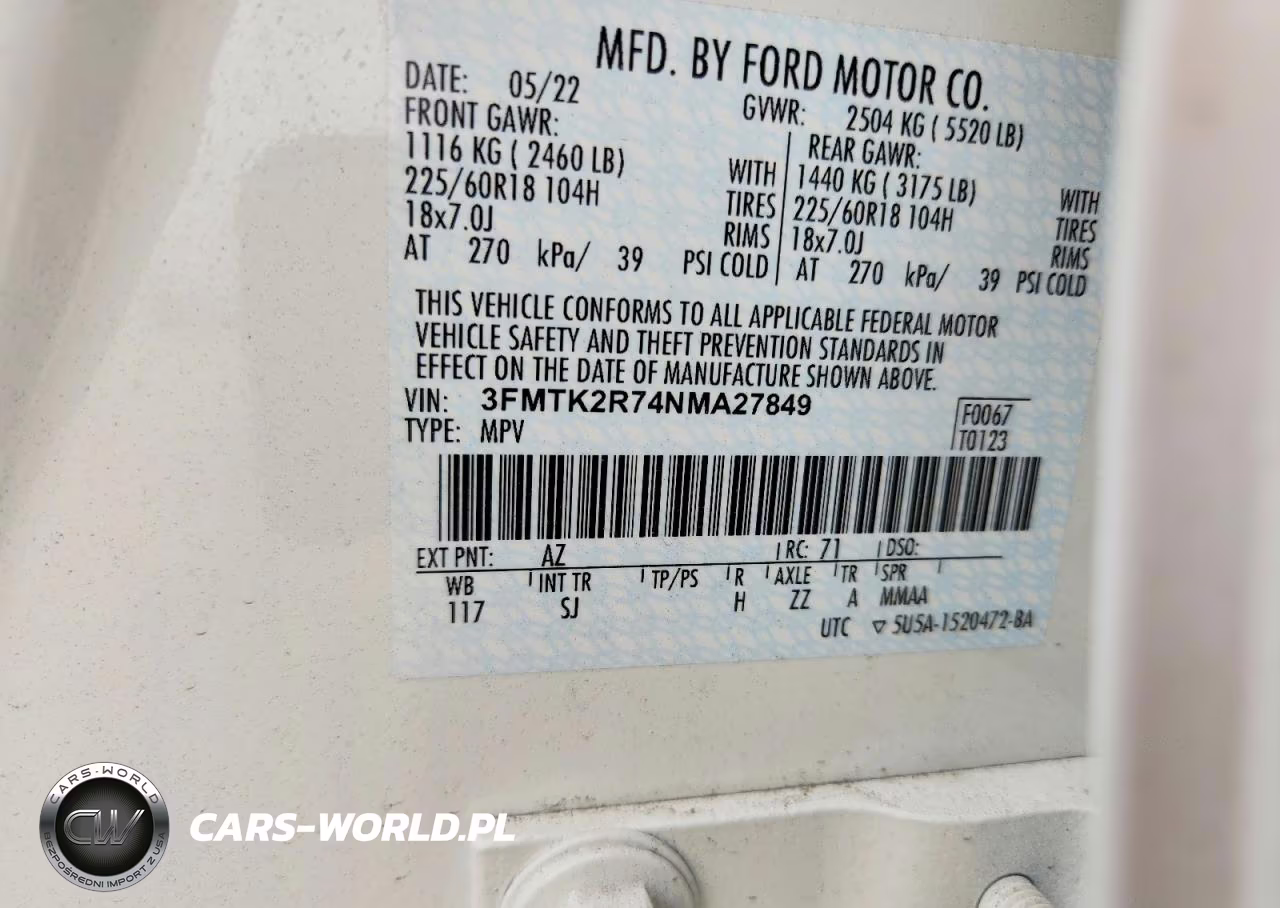 2022 Ford Mustang Mach-E California Route 1 VIN:3FMTK2R74NMA27849 - 14