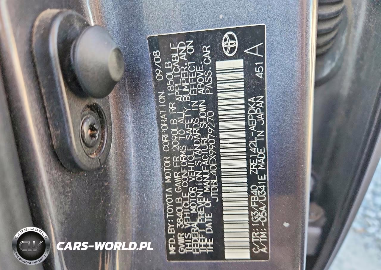 2009 Toyota Corolla Le VIN:JTDBL40EX99079270 - 12