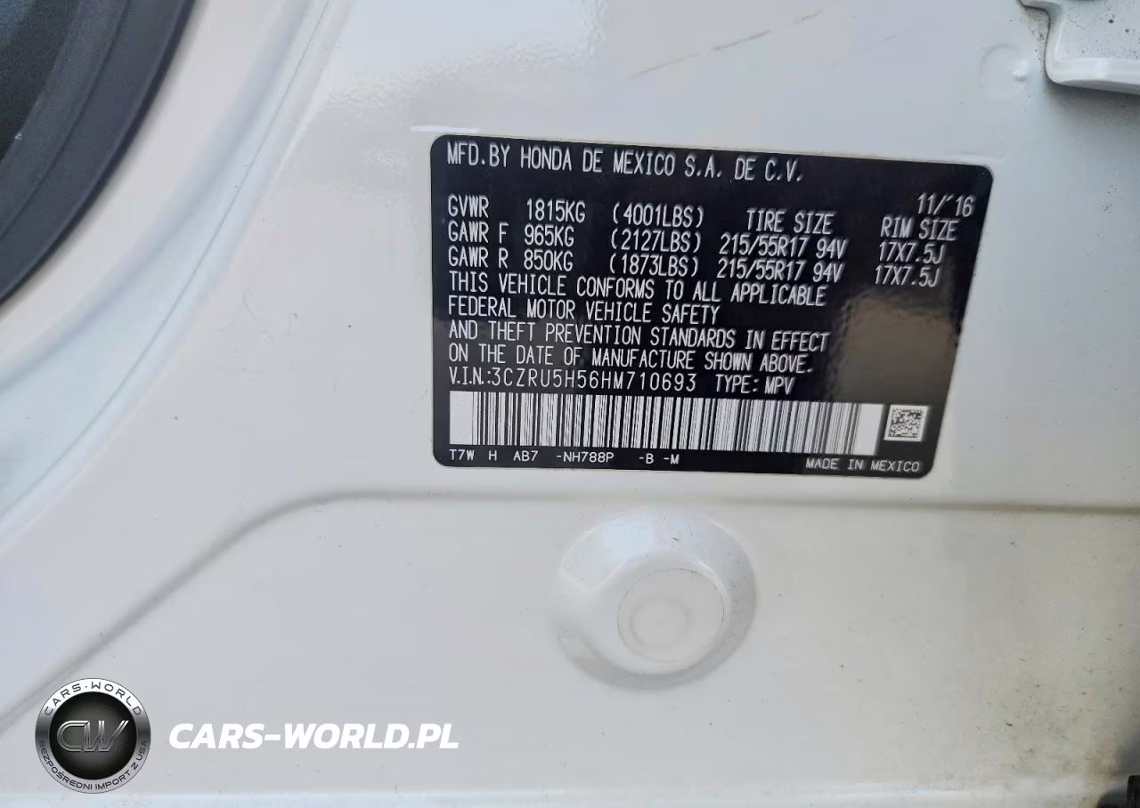 2017 Honda Hr-V Ex VIN:3CZRU5H56HM710693 - 13