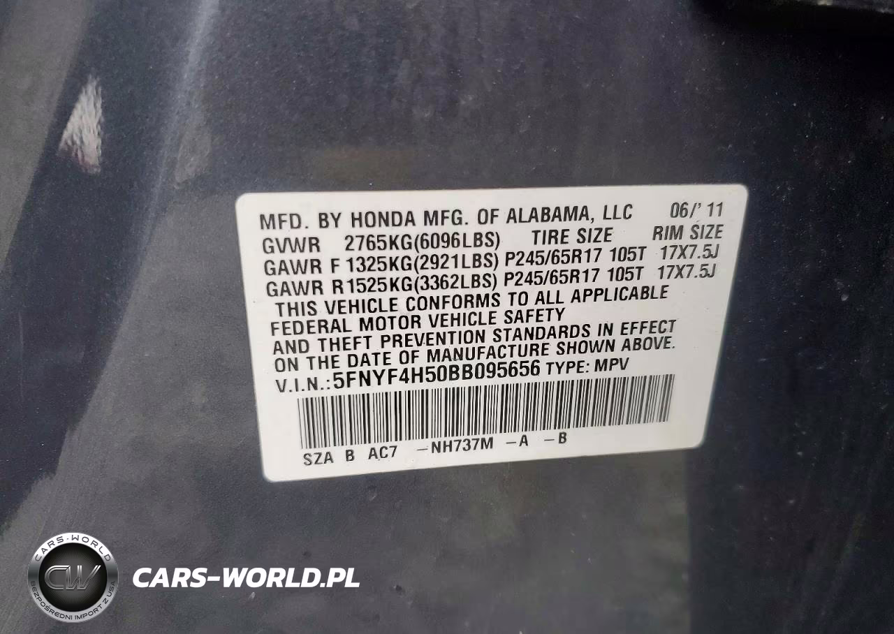 2011 Honda Pilot Exl VIN:5FNYF4H50BB095656 - 13