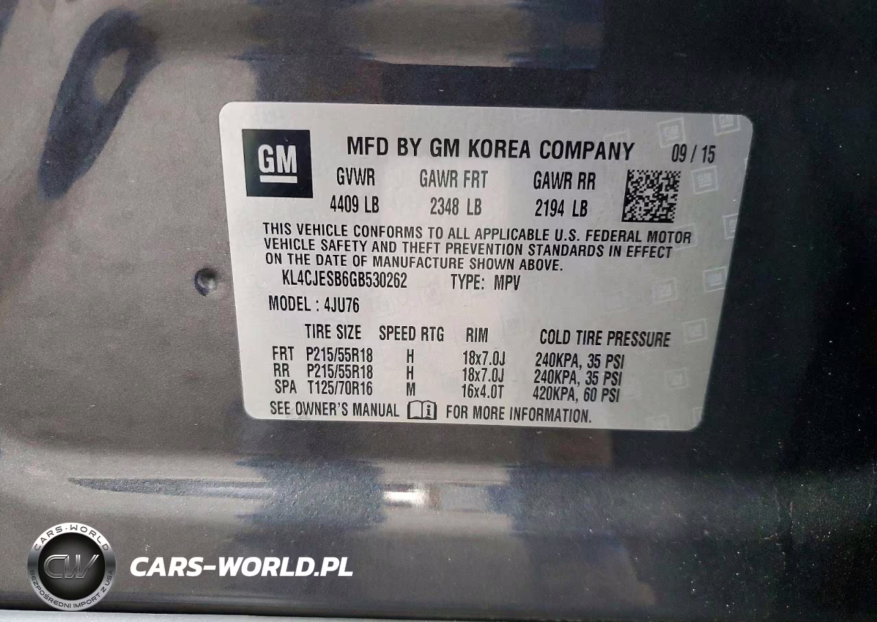 2016 Buick Encore VIN:KL4CJESB6GB530262 - 13