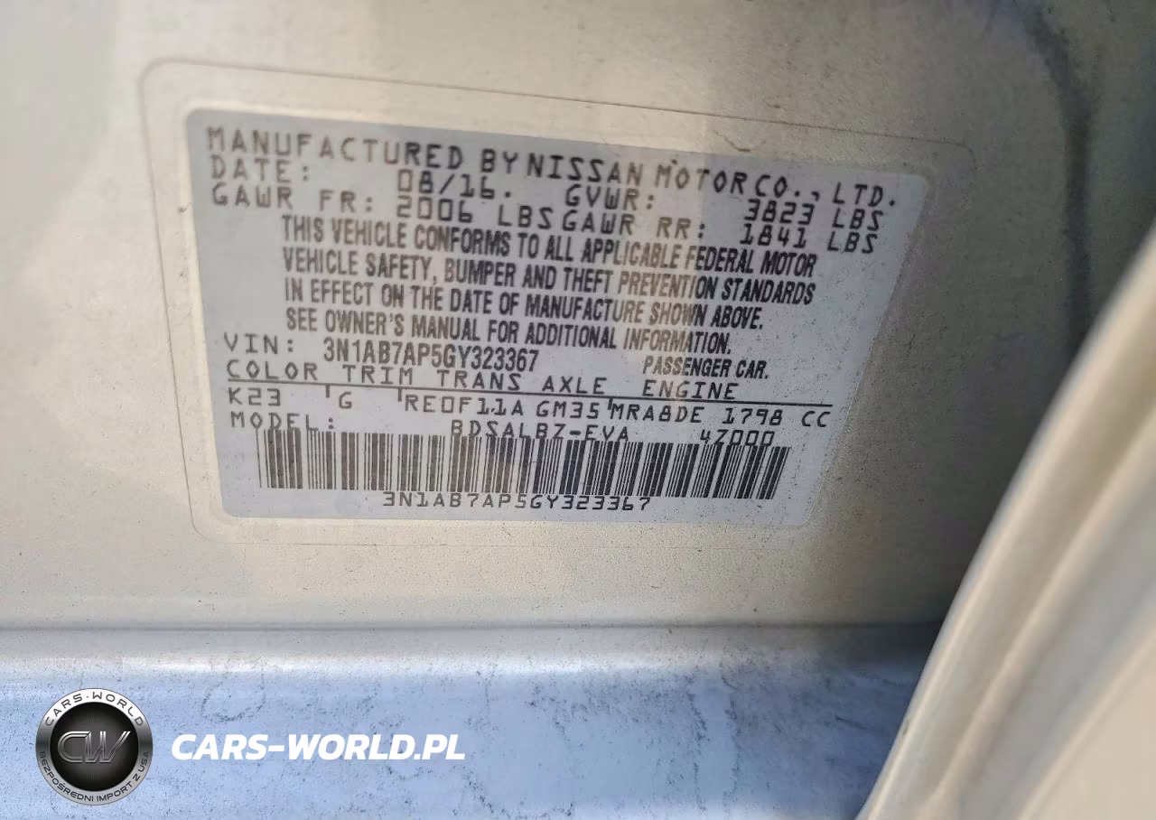 2016 Nissan Sentra S VIN:3N1AB7AP5GY323367 - 12