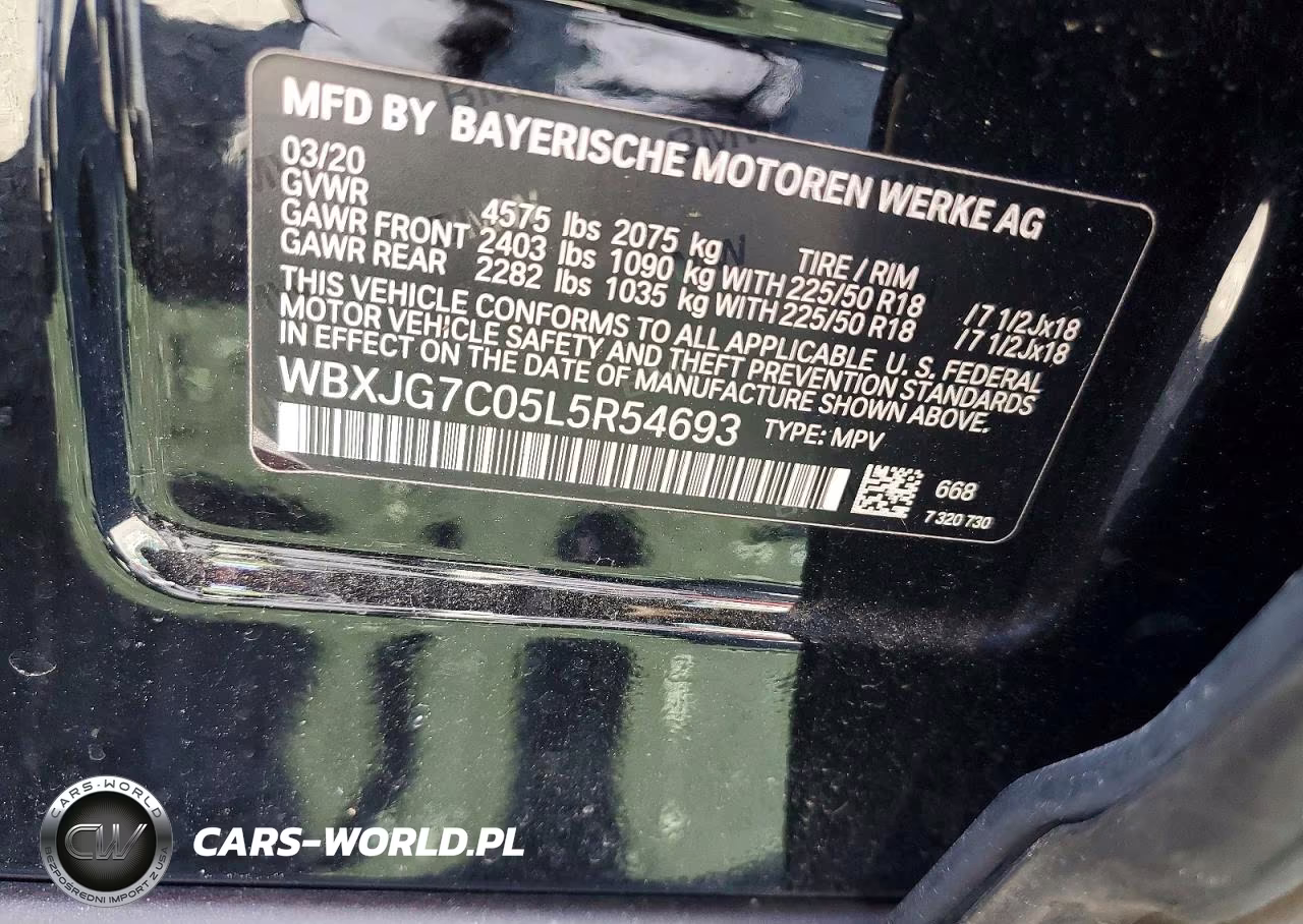 2020 BMW X1 Sdrive28I VIN:WBXJG7C05L5R54693 - 12