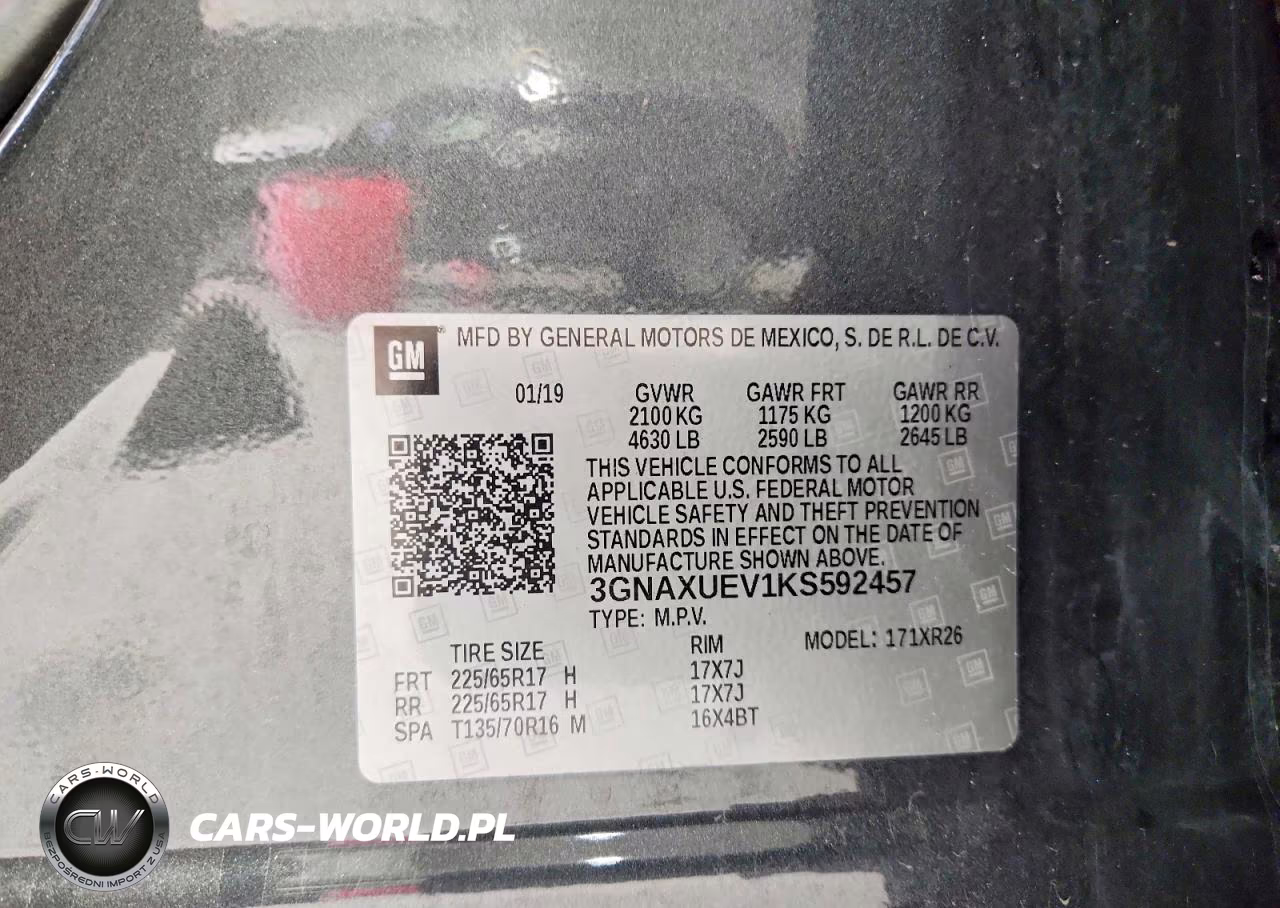 2019 Chevrolet Equinox Lt VIN:3GNAXUEV1KS592457 - 13