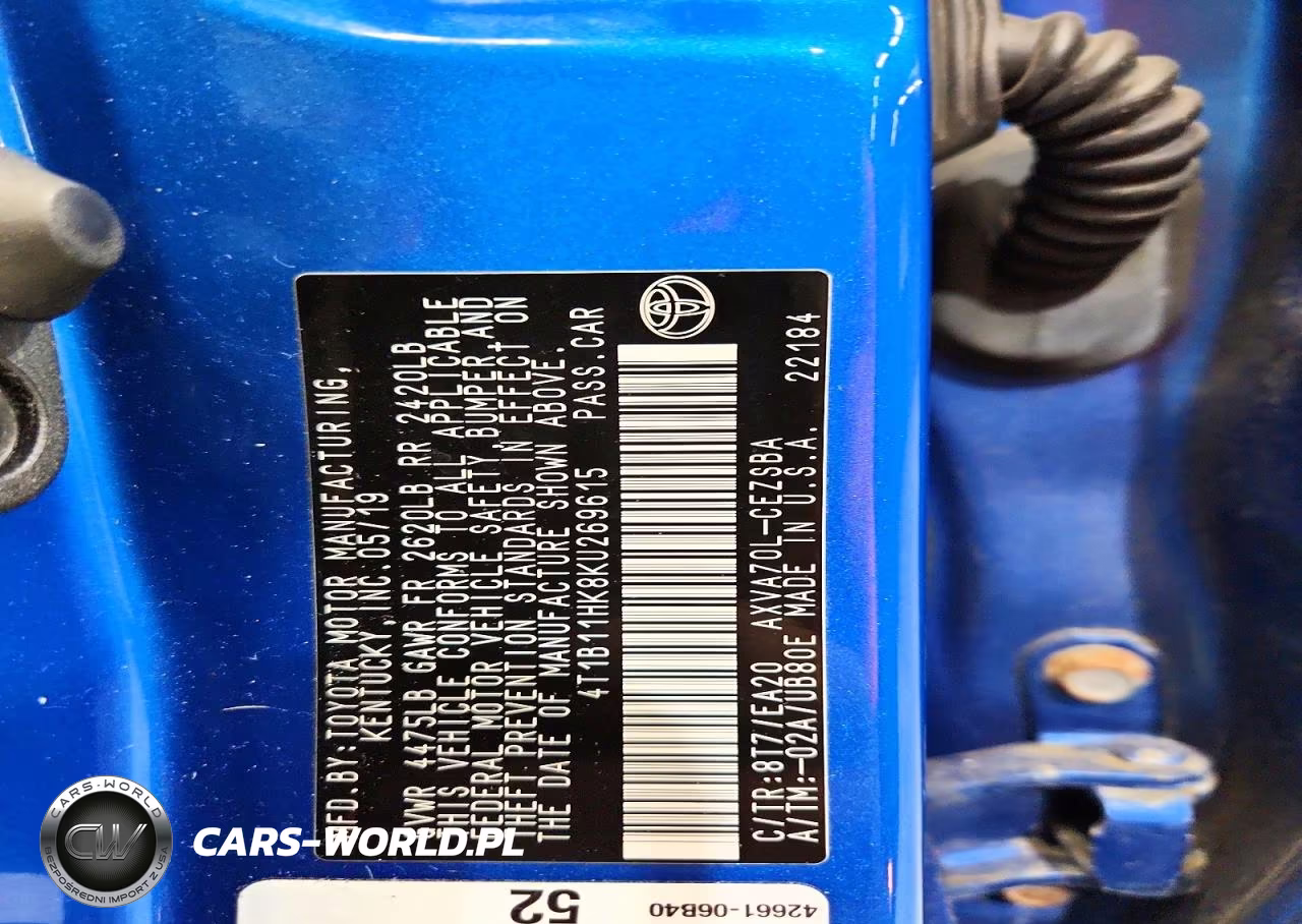 2019 Toyota Camry Se VIN:4T1B11HK8KU269615 - 12