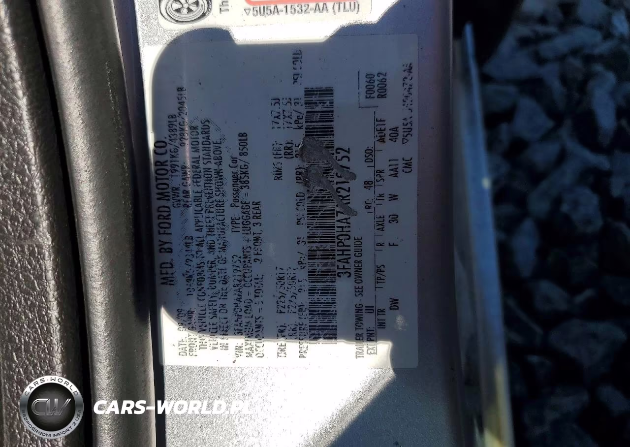 2010 Ford Fusion Se VIN:3FAHP0HA7AR219752 - 12
