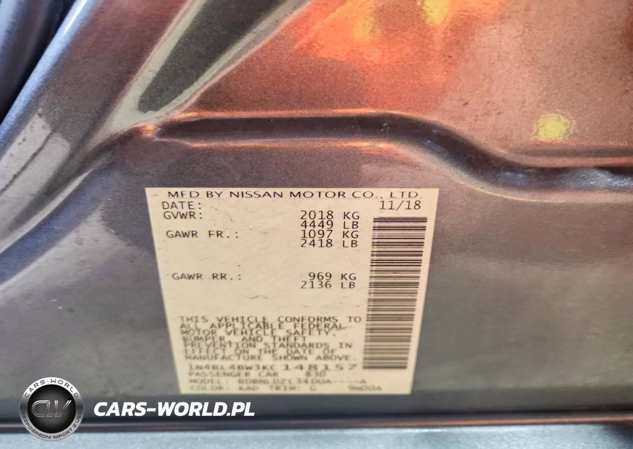 2019 Nissan Altima S VIN:1N4BL4BW3KC148157 - 12