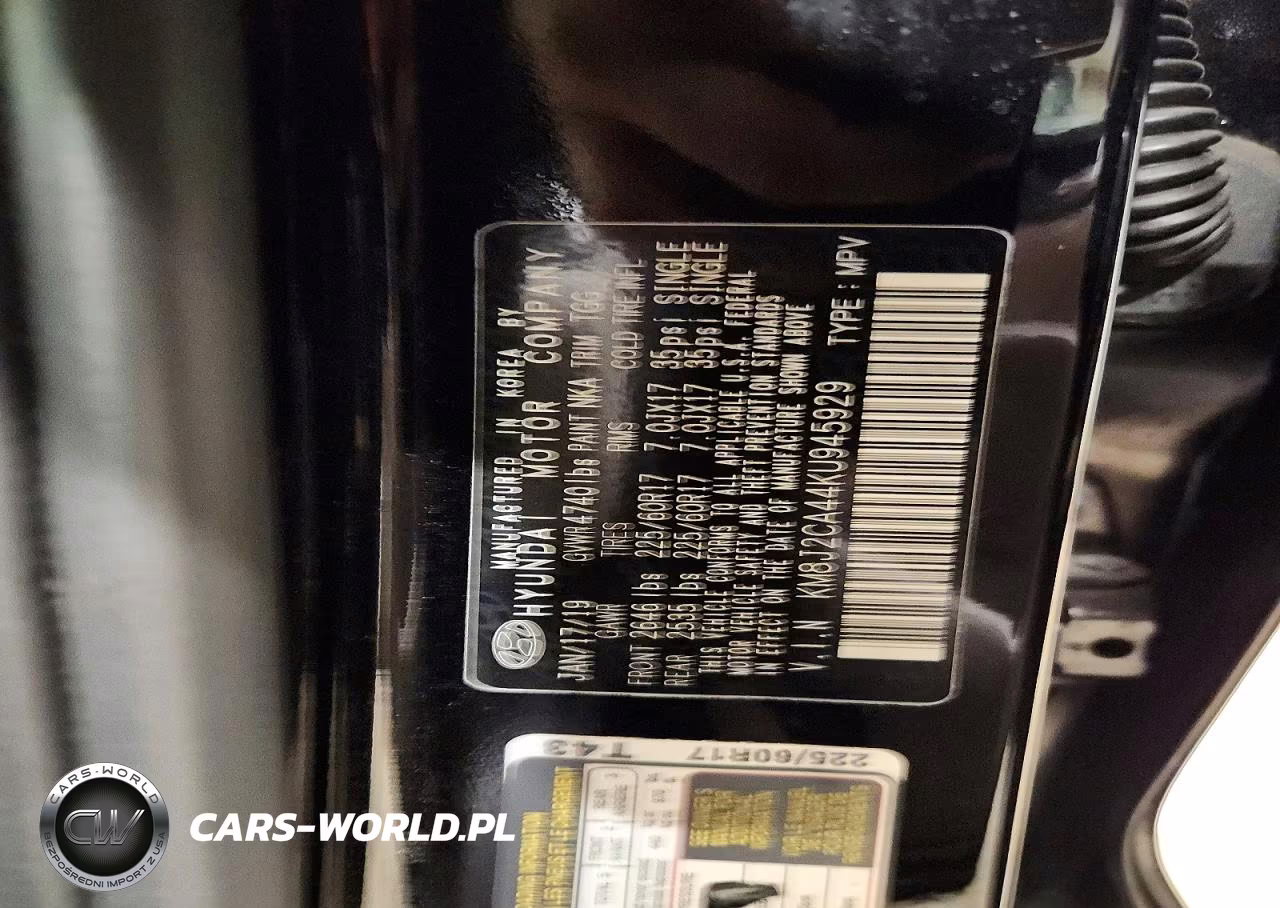 2019 Hyundai Tucson Se VIN:KM8J2CA44KU945929 - 12