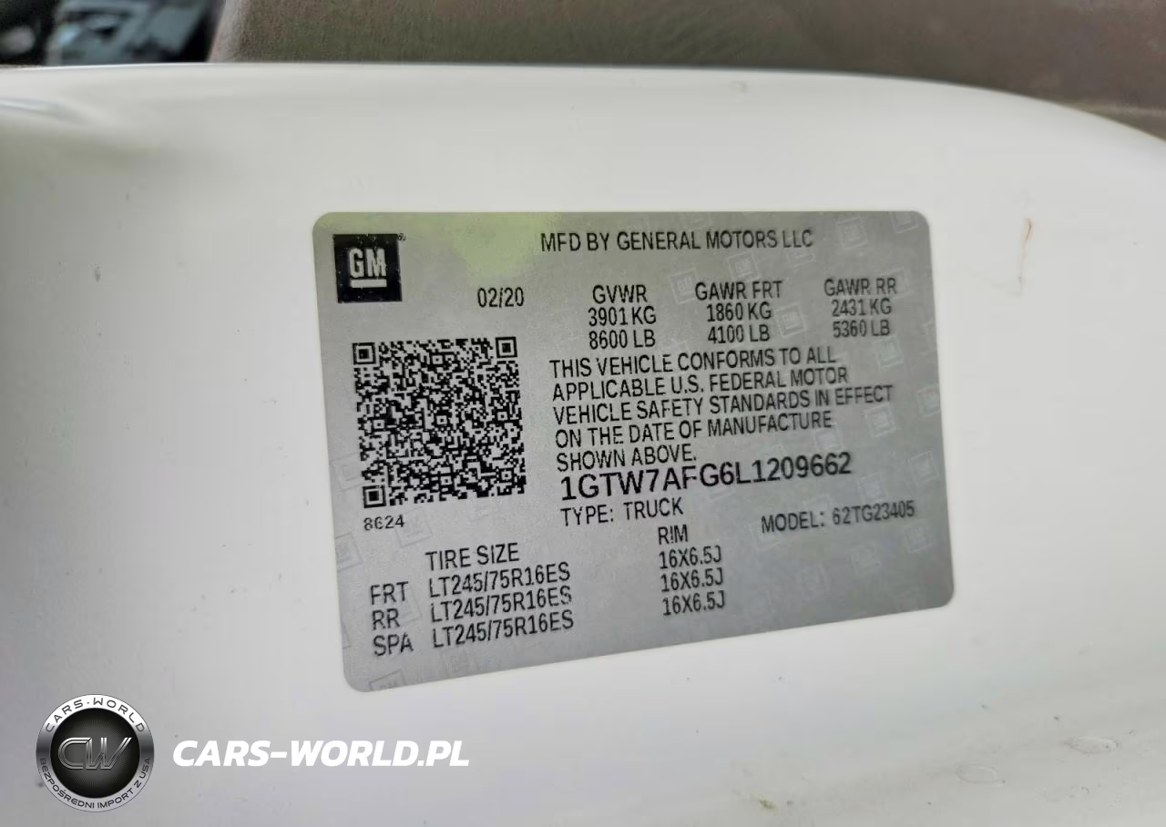 2020 GMC Savana G2500 Delivery Van VIN:1GTW7AFG6L1209662 - 13