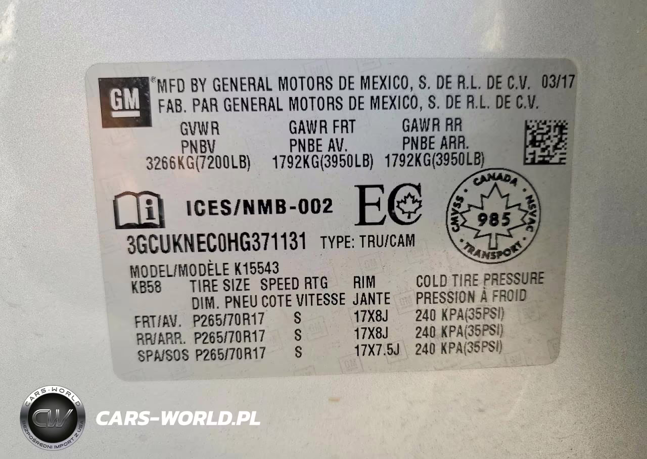 2017 Chevrolet Silverado K1500 VIN:3GCUKNEC0HG371131 - 13