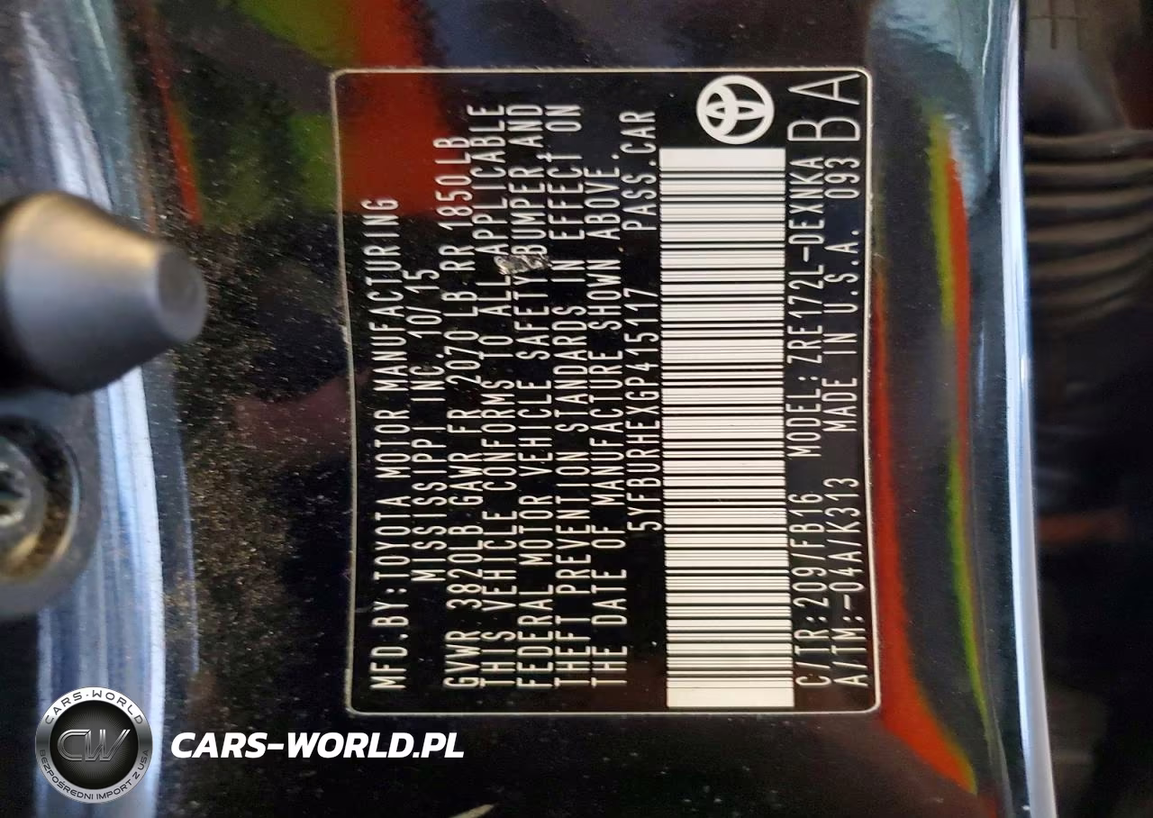 2016 Toyota Corolla Le VIN:5YFBURHEXGP415117 - 13