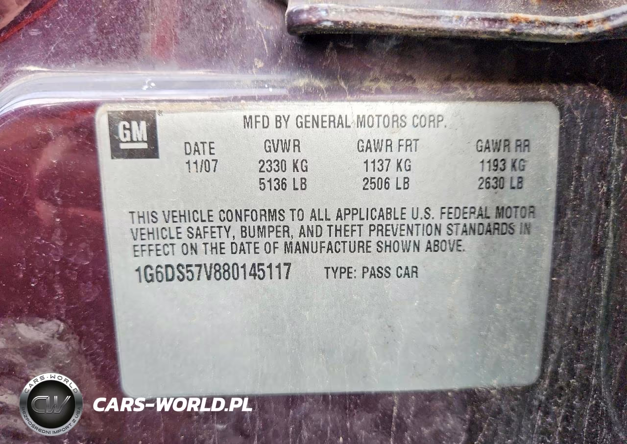 2008 Cadillac Cts Hi Feature V6 VIN:1G6DS57V880145117 - 12