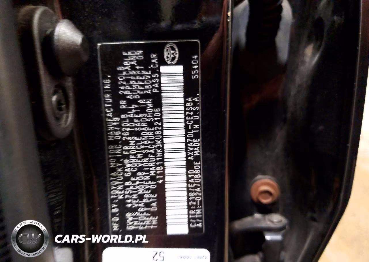 2019 Toyota Camry Se VIN:4T1B11HK3KU822106 - 12