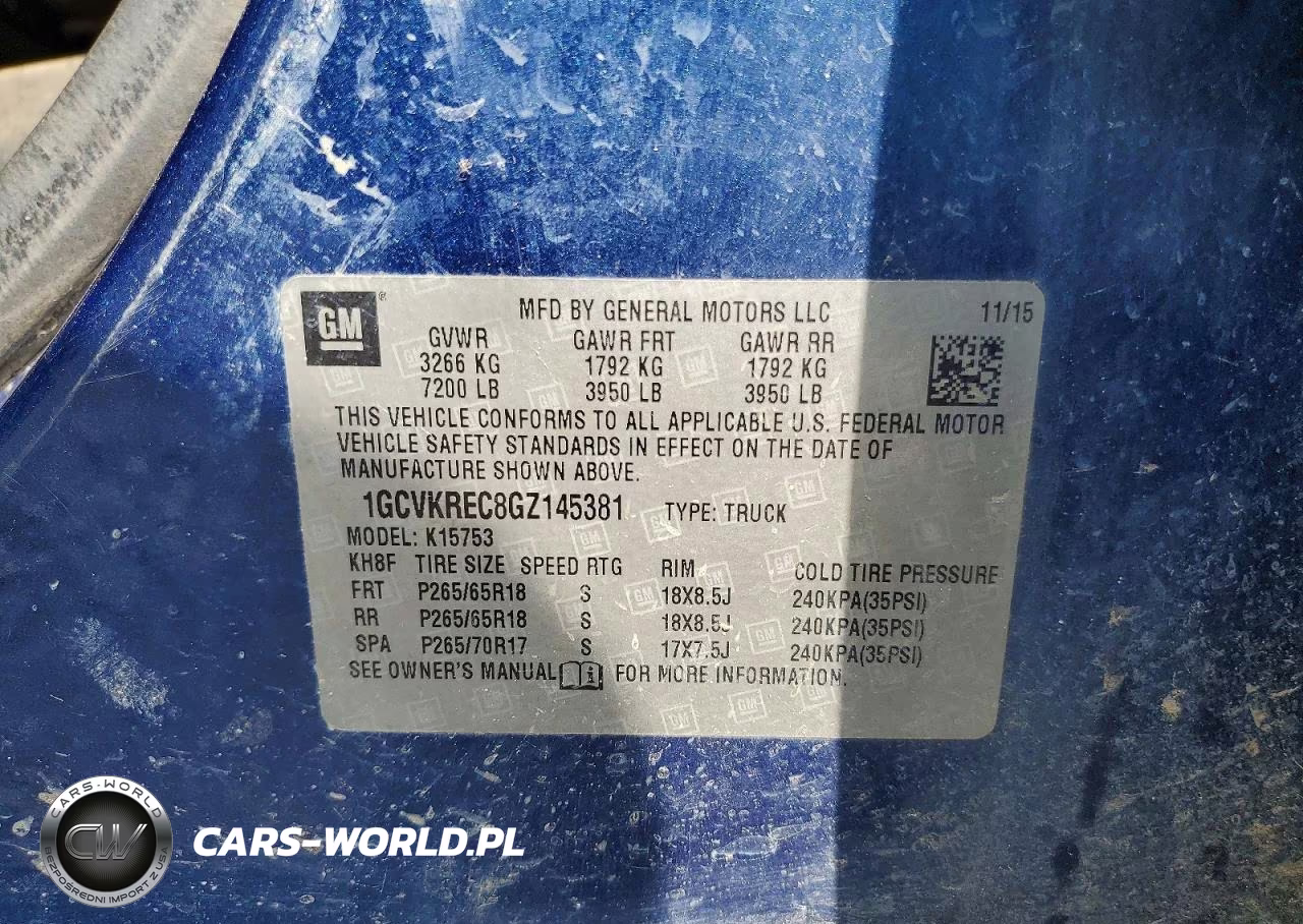 2016 Chevrolet Silverado K1500 Lt VIN:1GCVKREC8GZ145381 - 12