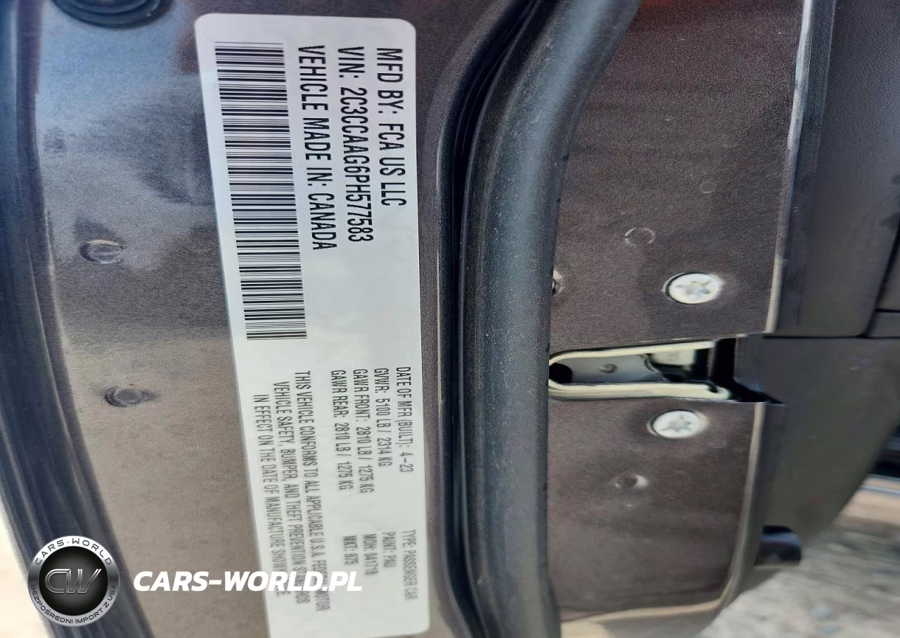 2023 Chrysler 300 Touring VIN:2C3CCAAG6PH577583 - 12