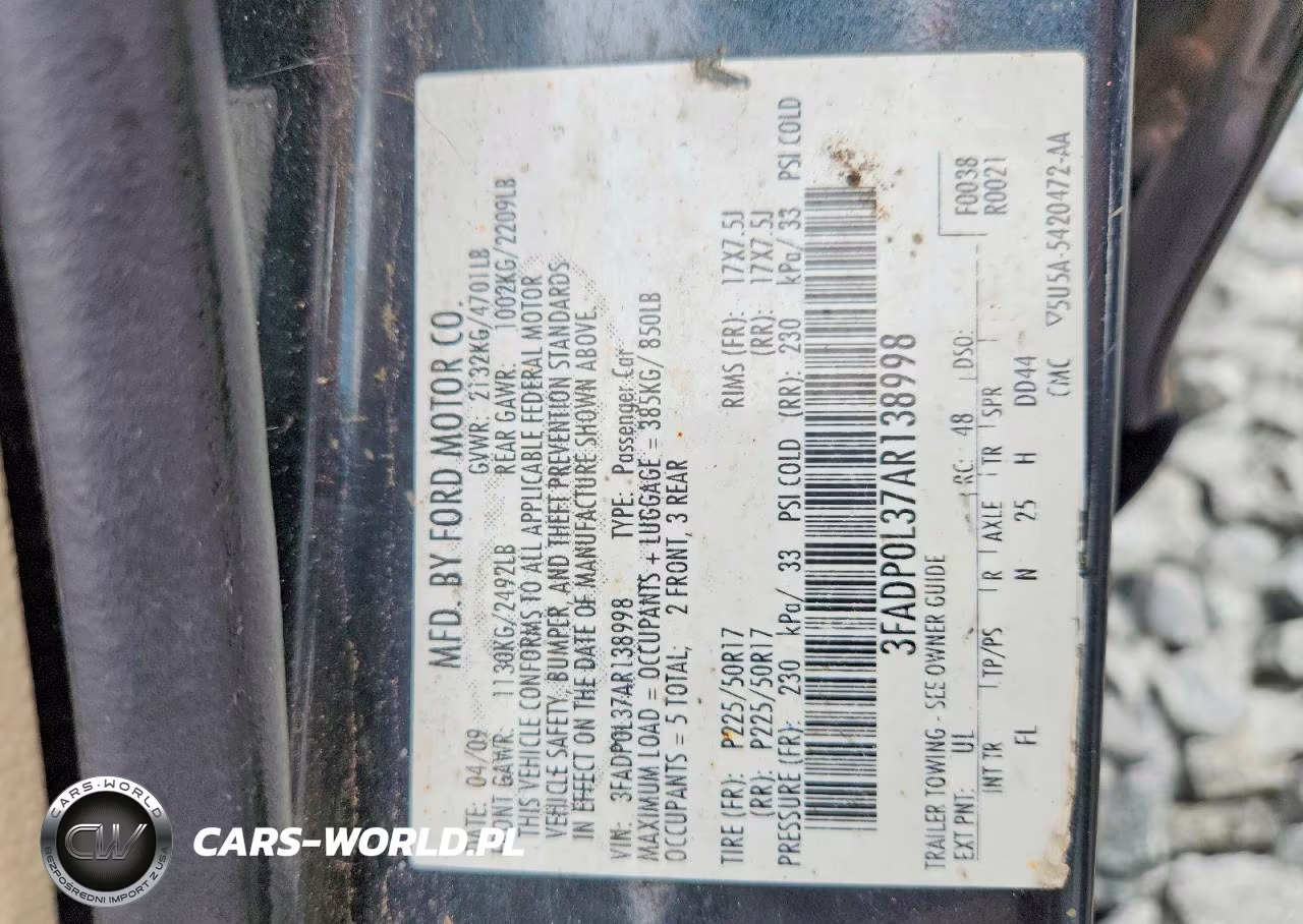 2010 Ford Fusion Hybrid VIN:3FADP0L37AR138998 - 12