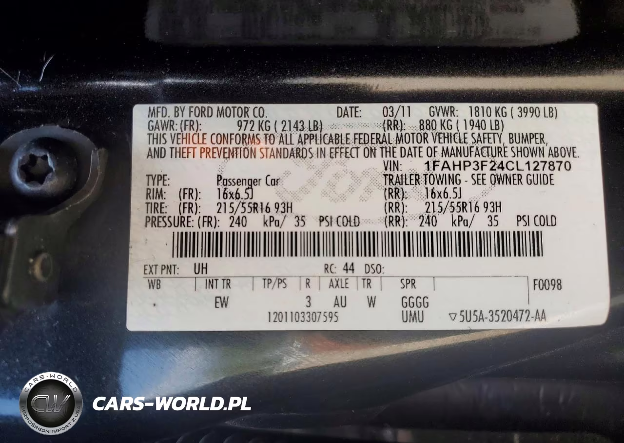 2012 Ford Focus Se VIN:1FAHP3F24CL127870 - 12