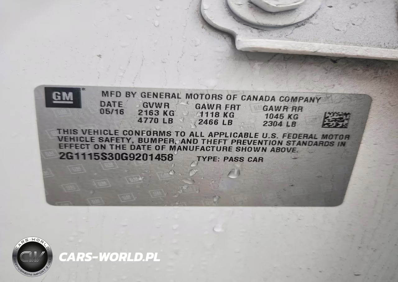 2016 Chevrolet Impala Lt VIN:2G1115S30G9201458 - 13