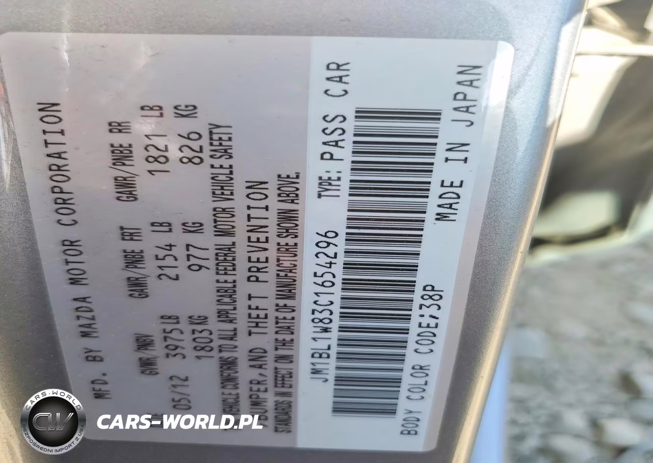 2012 Mazda 3 I VIN:JM1BL1W83C1654296 - 13
