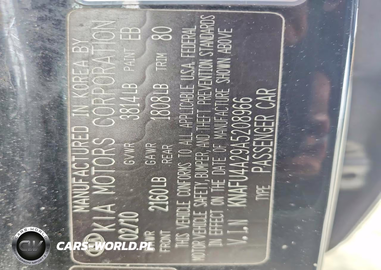 2010 Kia Forte Ex VIN:KNAFU4A29A5208966 - 12