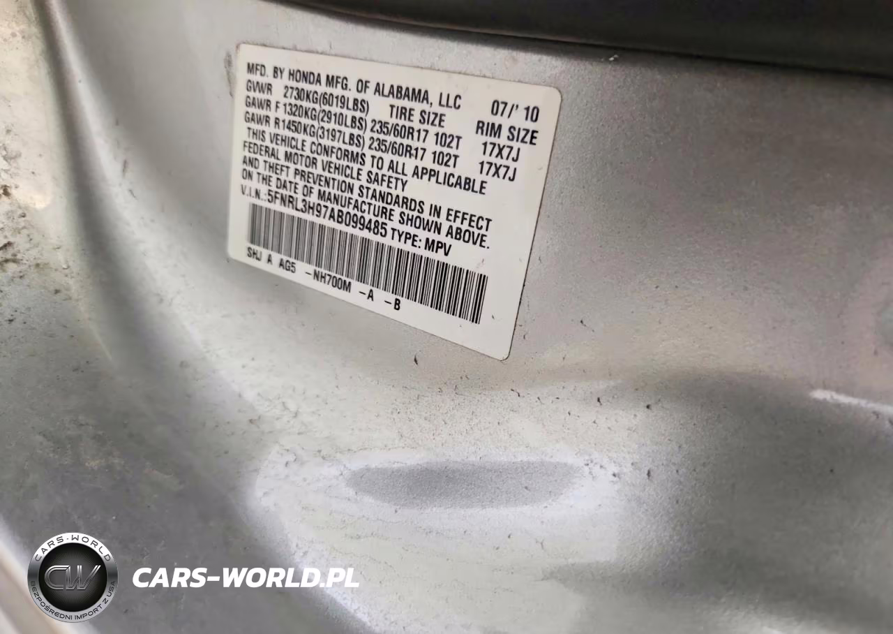 2010 Honda Odyssey Touring VIN:5FNRL3H97AB099485 - 13