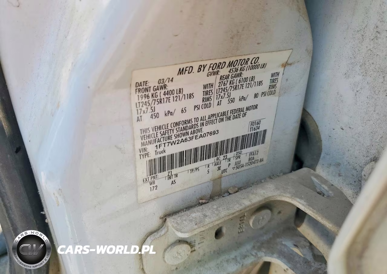 2014 Ford F-250 VIN:1FT7W2A63FEA07693 - 13