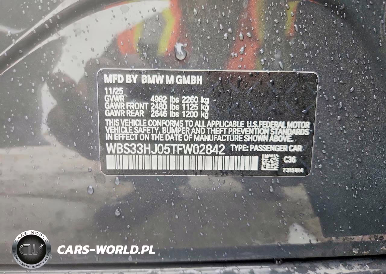 2026 BMW M3 Competition VIN:WBS33HJ05TFW02842 - 12