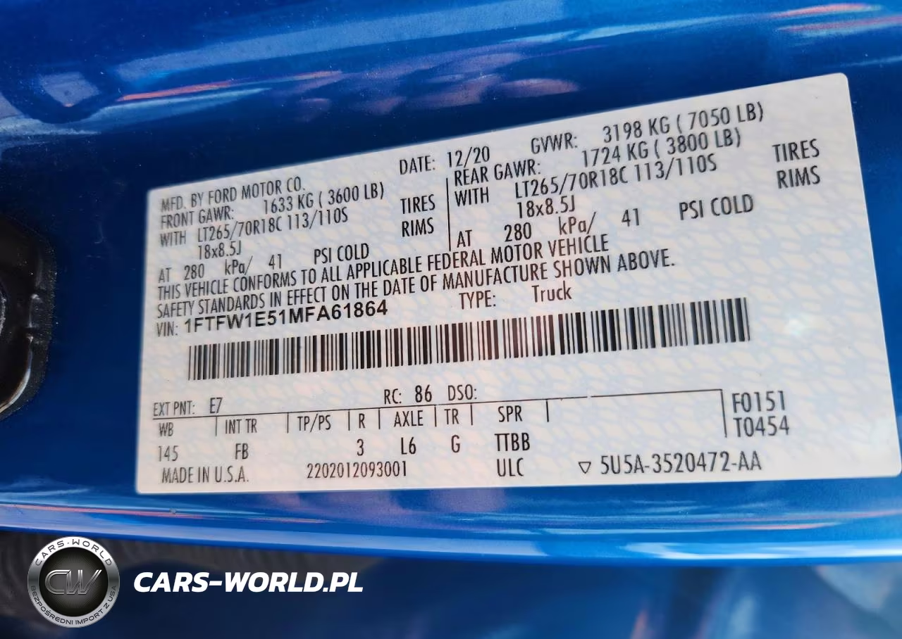 2021 Ford F150 Supercrew VIN:1FTFW1E51MFA61864 - 12