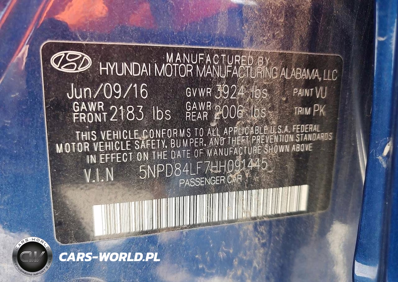 2017 Hyundai Elantra Se VIN:5NPD84LF7HH091445 - 12