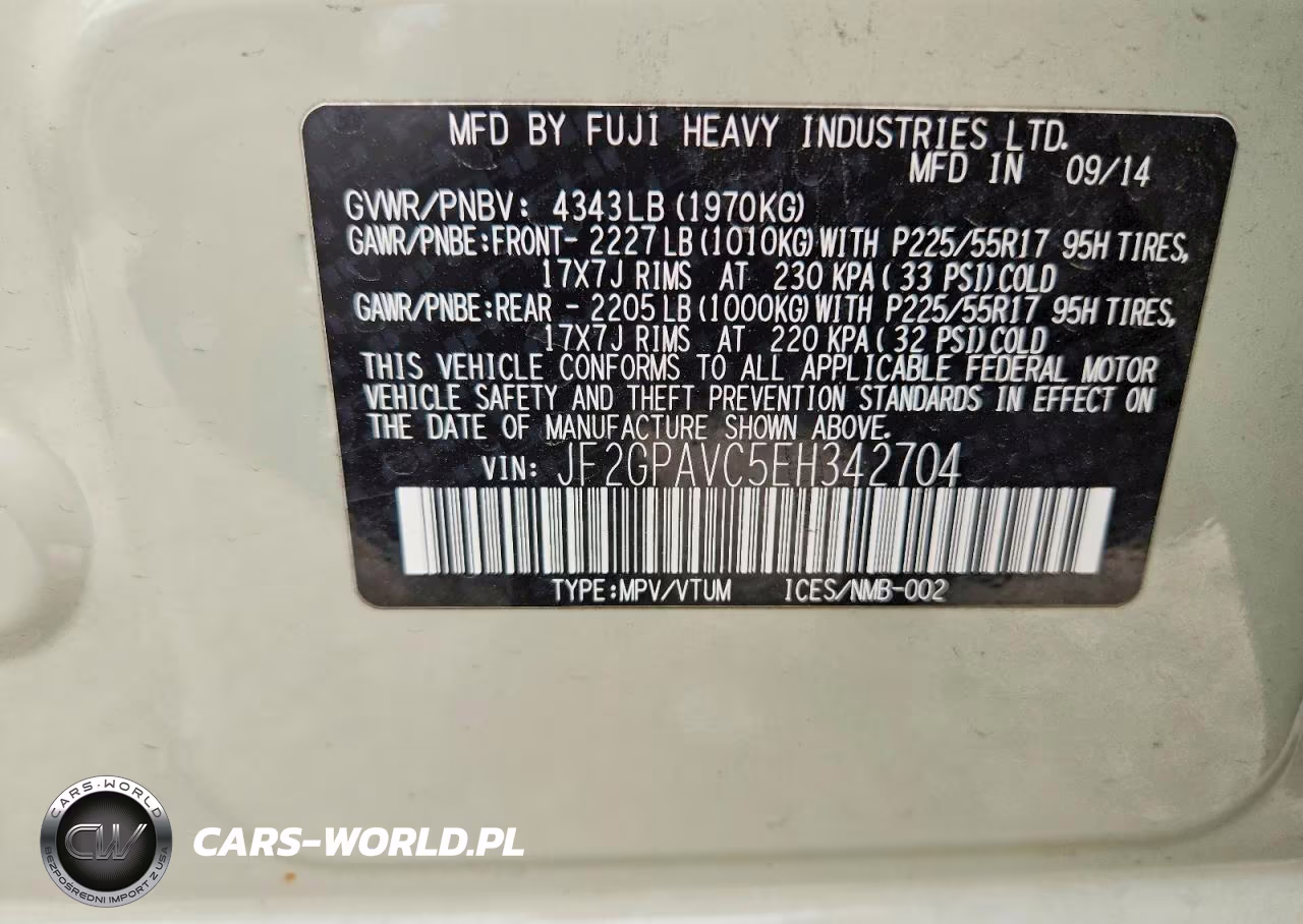 2014 Subaru Xv Crosstrek 2.0 Premium VIN:JF2GPAVC5EH342704 - 12