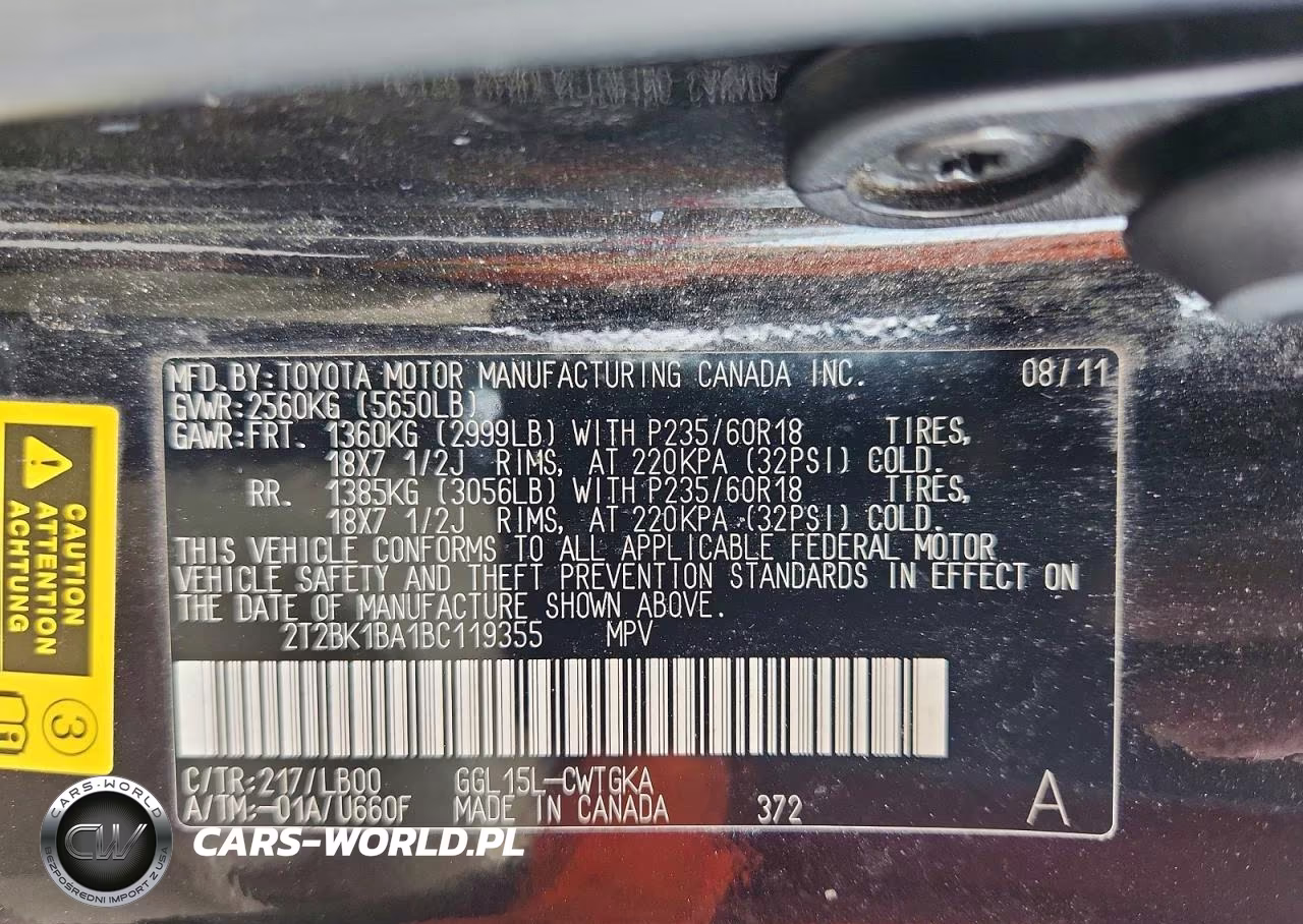 2011 Lexus Rx 350 VIN:2T2BK1BA1BC119355 - 13