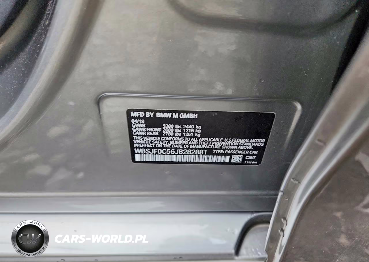 2018 BMW M5 VIN:WBSJF0C56JB282881 - 12