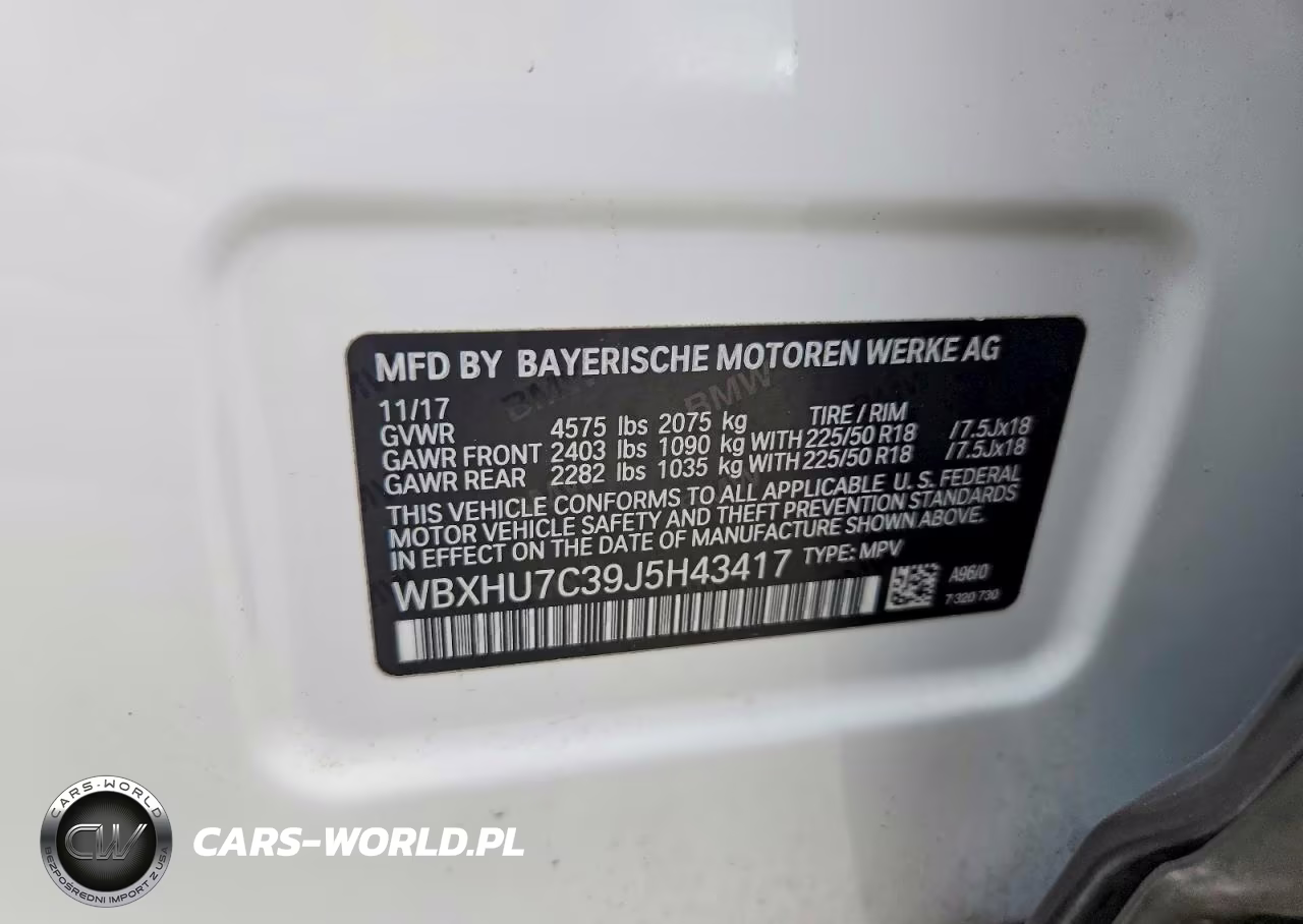 2018 BMW X1 Sdrive28I VIN:WBXHU7C39J5H43417 - 13