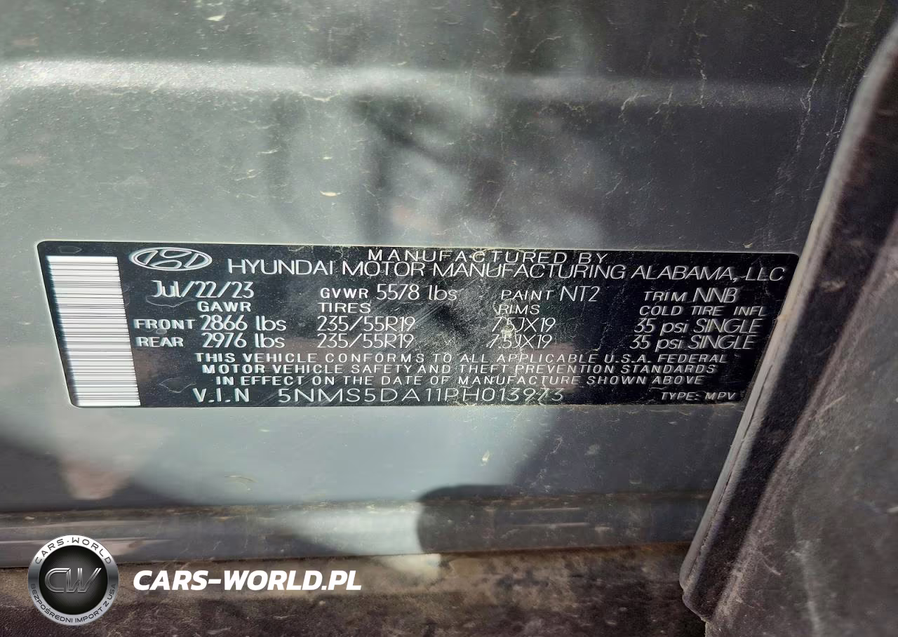 2023 Hyundai Santa Fe Limited VIN:5NMS5DA11PH013973 - 13