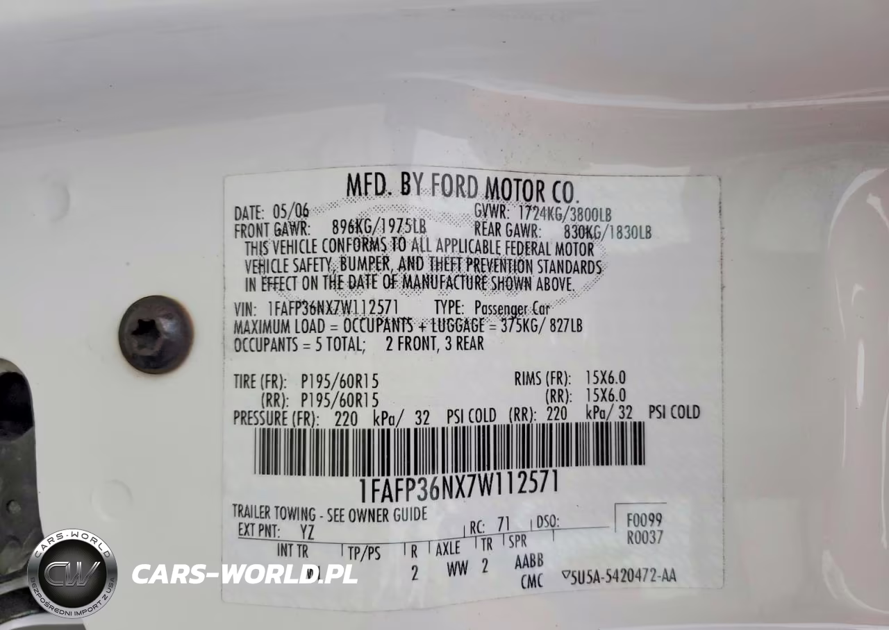 2007 Ford Focus Zxw VIN:1FAFP36NX7W112571 - 13