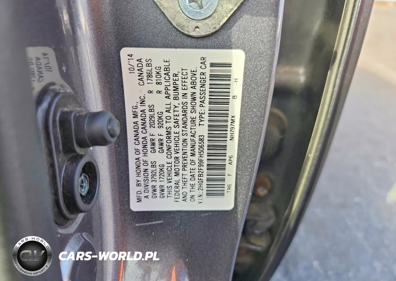 2015 Honda Civic Exl VIN:2HGFB2F99FH506583 - 12