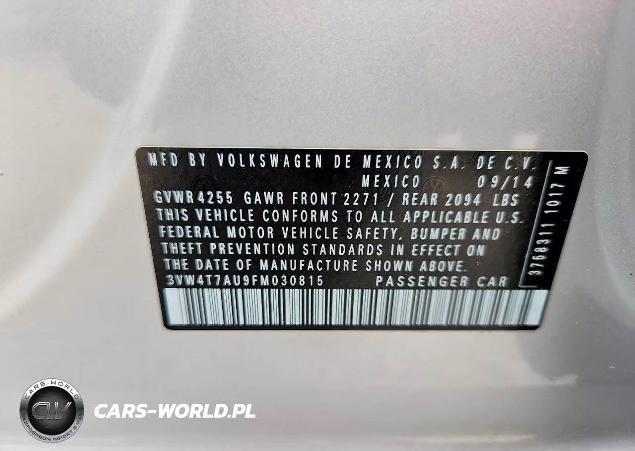 2015 Volkswagen Gti VIN:3VW4T7AU9FM030815 - 12