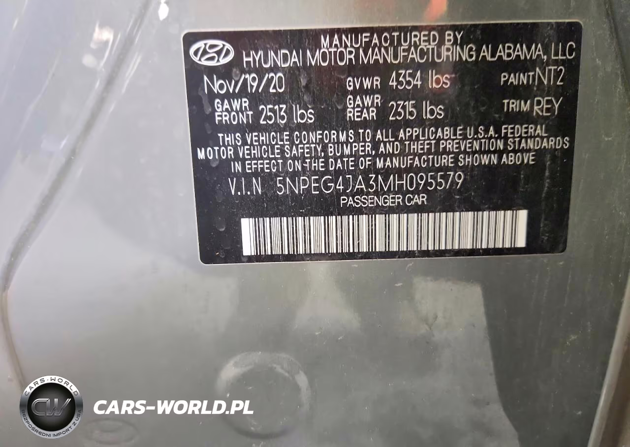 2021 Hyundai Sonata Se VIN:5NPEG4JA3MH095579 - 13