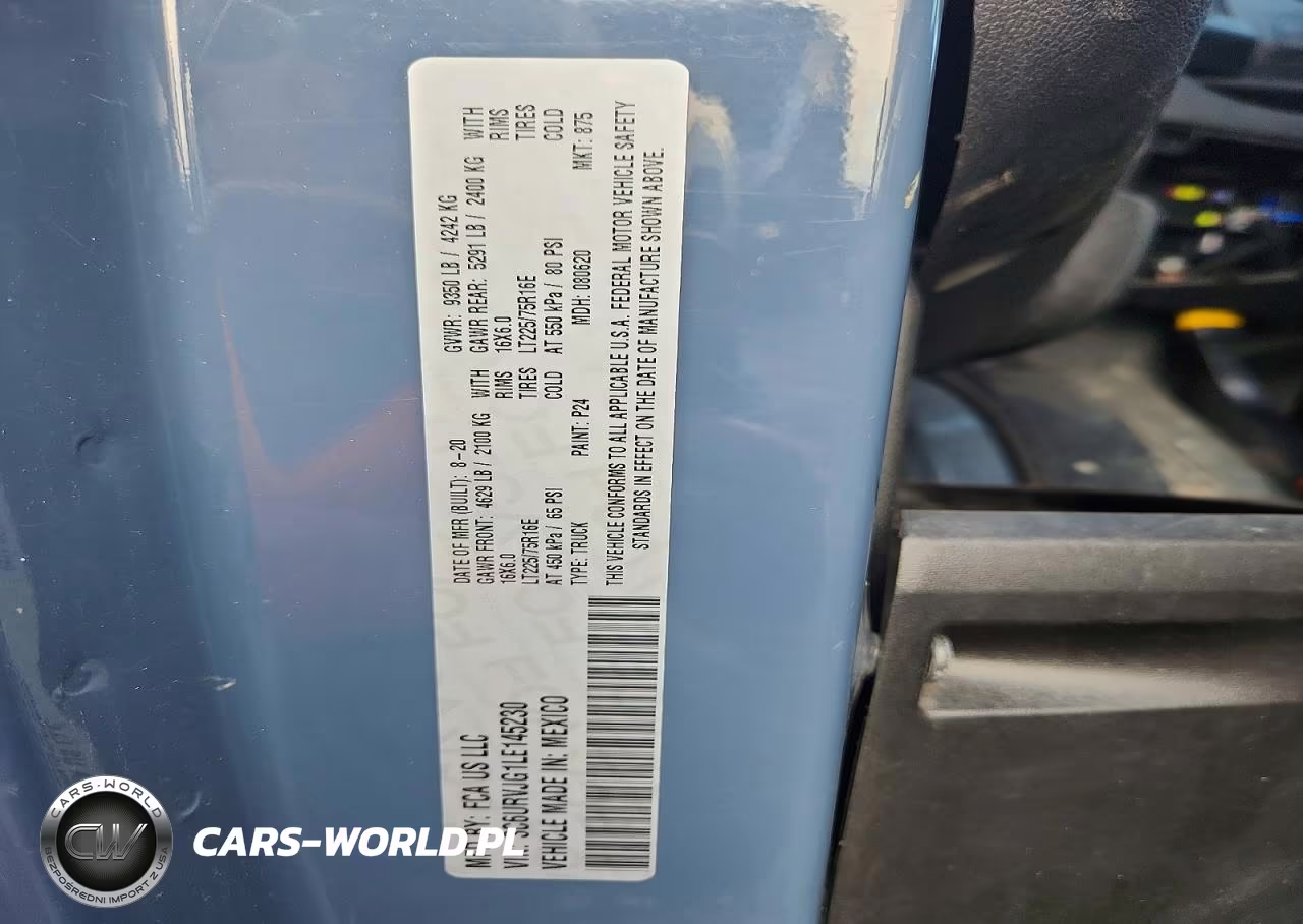2020 Ram Promaster 3500 Delivery Van VIN:3C6URVJG1LE145230 - 12