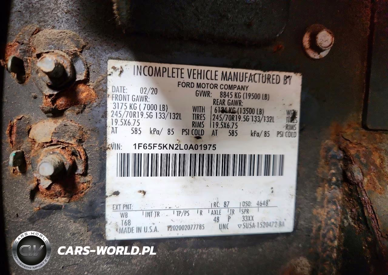 2020 Ford F59 Delivery Truck VIN:1F65F5KN2L0A01975 - 13