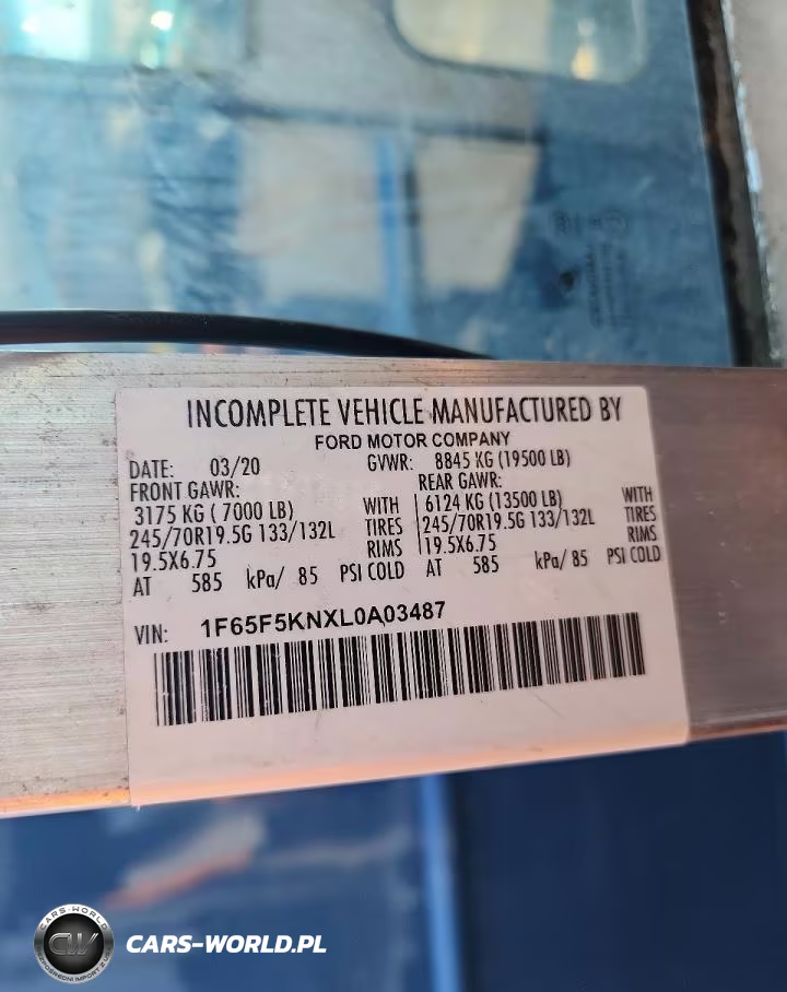 2020 Ford F59 VIN:1F65F5KNXL0A03487 - 12