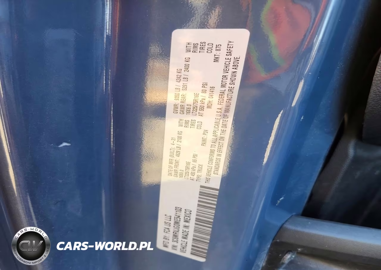 2021 Ram Promaster 3500 Delivery Van VIN:3C6MRVJG0ME541103 - 14