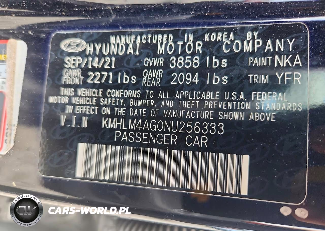 2022 Hyundai Elantra Sel VIN:KMHLM4AG0NU256333 - 12