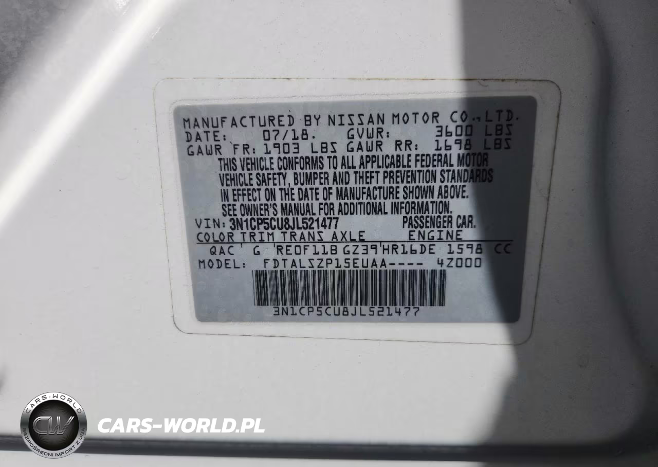 2018 Nissan Kicks S VIN:3N1CP5CU8JL521477 - 13