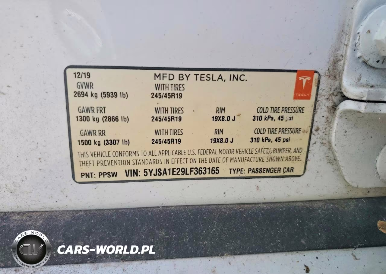 2020 Tesla Model S VIN:5YJSA1E29LF363165 - 12
