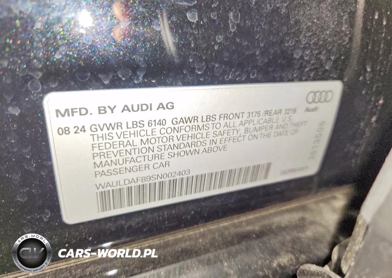 2025 Audi A8 L VIN:WAULDAF89SN002403 - 13